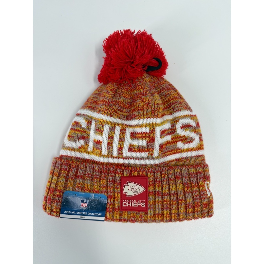 New Era Kansas City Chiefs 2025 Red Sideline Collection Sport Knit Beanie NWT